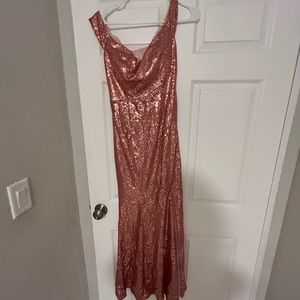 Rose gold formal dress